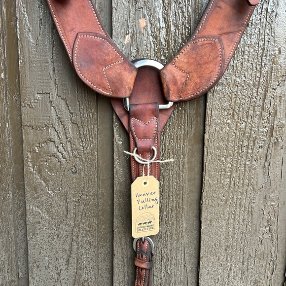 Breastcollar/Pulling Collar: Weaver - Plain, light brown leather - Picture 4 of 9